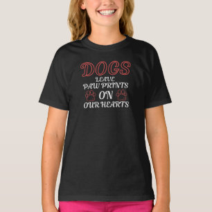 CAMISETA LOS PERROS DEJAN HUELLA EN NUESTRO CORAZÓN AMANTES