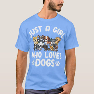 Camiseta Los Perros Divertidos Y Cutos Aman Sólo A Un Chica