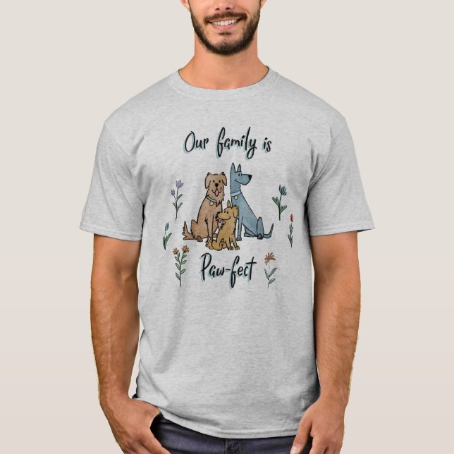 Camiseta Los perros en el jardín IV el | nuestra familia (Anverso)