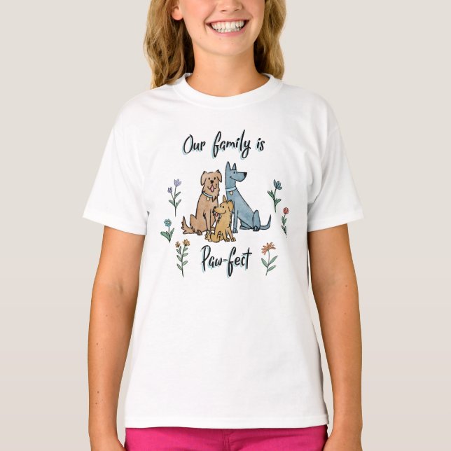Camiseta Los perros en el jardín IV el | nuestra familia (Anverso)