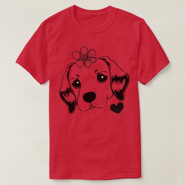 Camiseta los perros graciosos te aman ferozmente y para sie (Diseño del anverso)