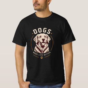 Camiseta Los Perros Hacen la Vida Mejor Retrato de Perro