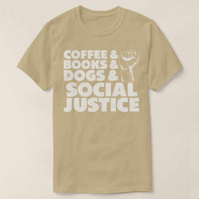 Camiseta Los perros libros aman la igualdad de los derechos (Diseño del anverso)