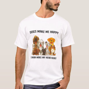 Camiseta Los perros me hacen felices a los humanos me hacen