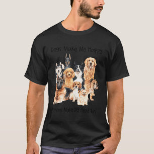 Camiseta Los perros me hacen felices a los humanos me hacen