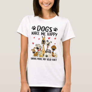 Camiseta Los perros me hacen felices a los humanos me hacen