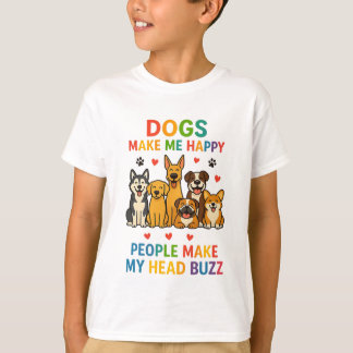 Camiseta Los Perros Me Hacen Feliz — La Gente Me Hace Zumba