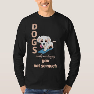 Camiseta Los perros me hacen feliz, no tanto cream labrador