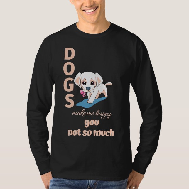 Camiseta Los perros me hacen feliz, no tanto cream labrador (Anverso)