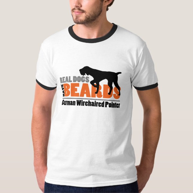 Camiseta Los perros reales tienen barbas - indicador (Anverso)