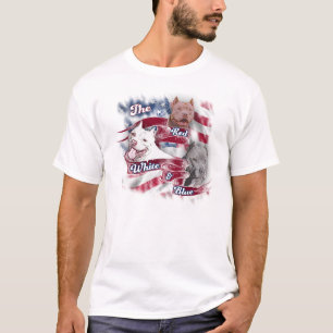 Camiseta Los perros rojos, blancos y azules de Pitbull