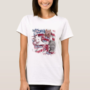 Camiseta Los perros rojos, blancos y azules de Pitbull
