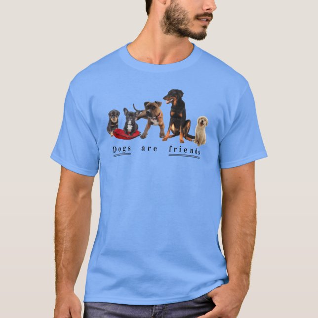 Camiseta Los perros son amigos retro (Anverso)