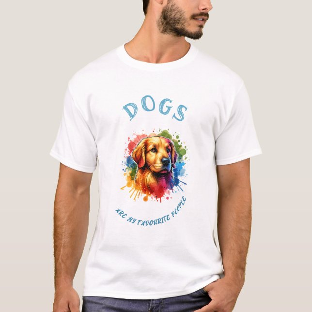Camiseta "Los perros son mi gente favorita" (Anverso)