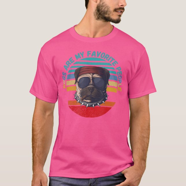Camiseta Los Perros Son Mi Gente Favorita, Perro Con Gafas. (Anverso)