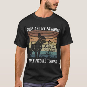 Camiseta los perros son mi pueblo favorito pitbull terrier