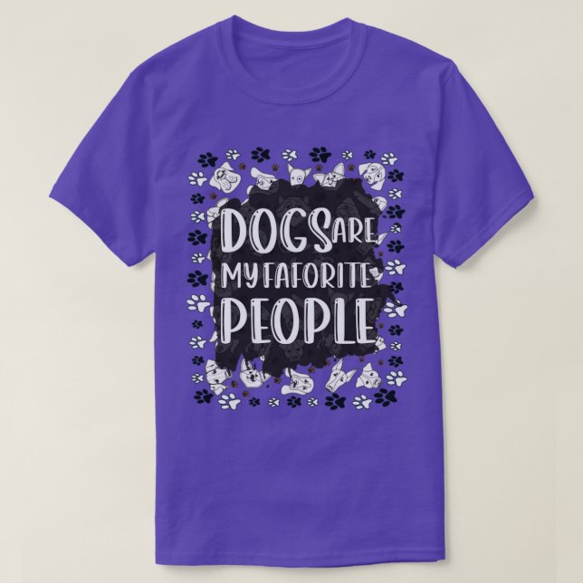 Camiseta Los perros son mis favoritos (Diseño del anverso)