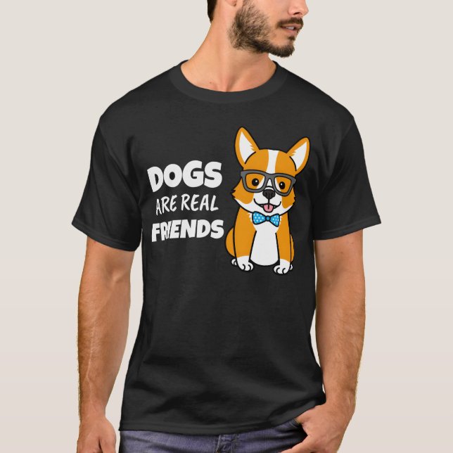 Camiseta Los perros son verdaderos amigos (Anverso)