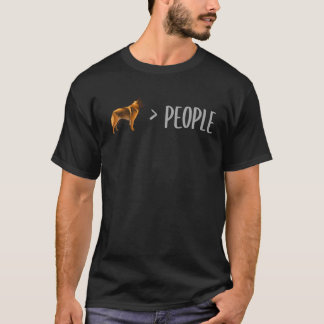 Camiseta Los perros Tervuren belgas son mayores que las per