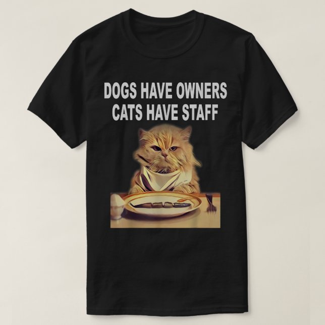 Camiseta Los perros tienen dueños, los gatos tienen persona (Diseño del anverso)