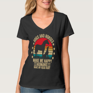 Camiseta Los perros y caballos me hacen feliz los humanos m