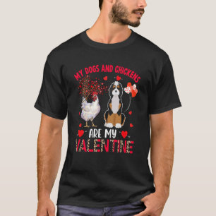 Camiseta Los Perros Y Pollos Son Mi Bernedoodle Del Día De