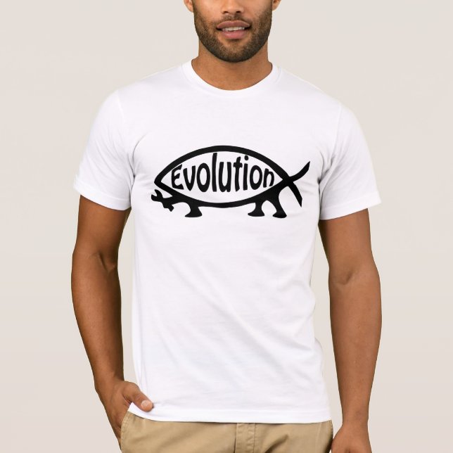 Camiseta Los pescados de la evolución (Anverso)