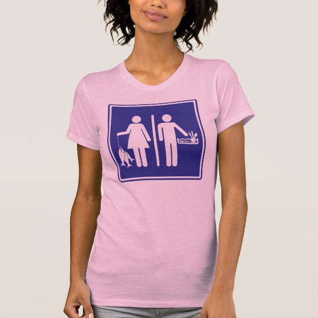 Camiseta Los pescados de las mujeres reales, los hombres (Anverso)