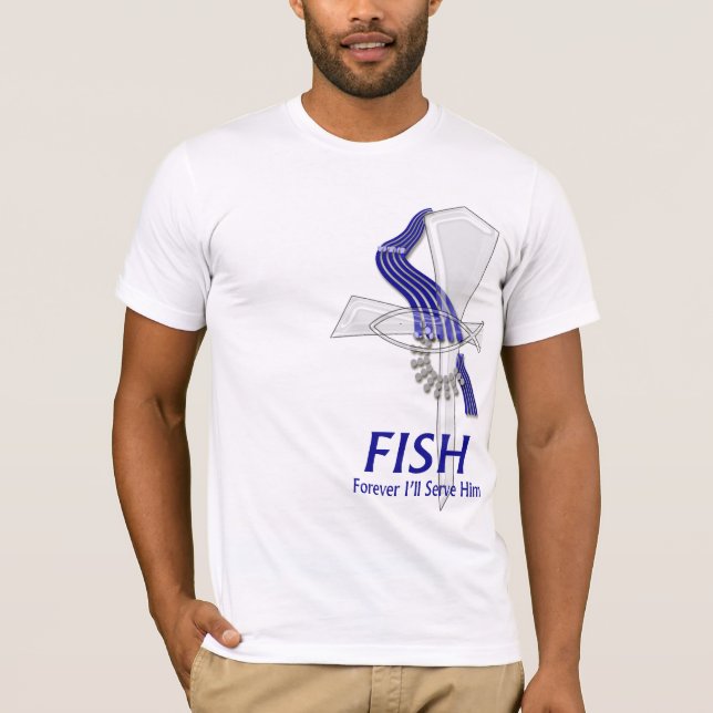 Camiseta Los PESCADOS = lo serviré para siempre (Anverso)