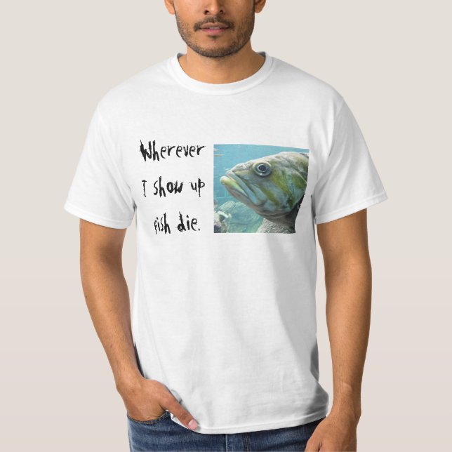 Camiseta Los pescados mueren (Anverso)