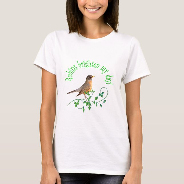 Camiseta Los petirrojos aclaran mi día (Anverso)