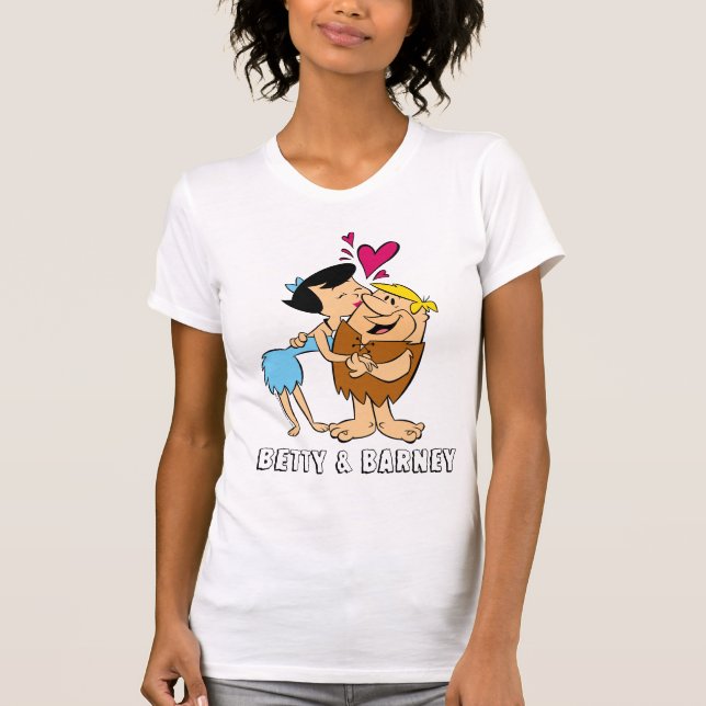 Camiseta Los Picapiedra | Betty Kissing Barney (Anverso)