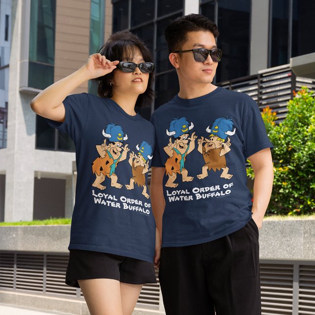Camiseta Los Picapiedra | Buffaloes de agua Fred y Barney (Two people wearing t-shirts)