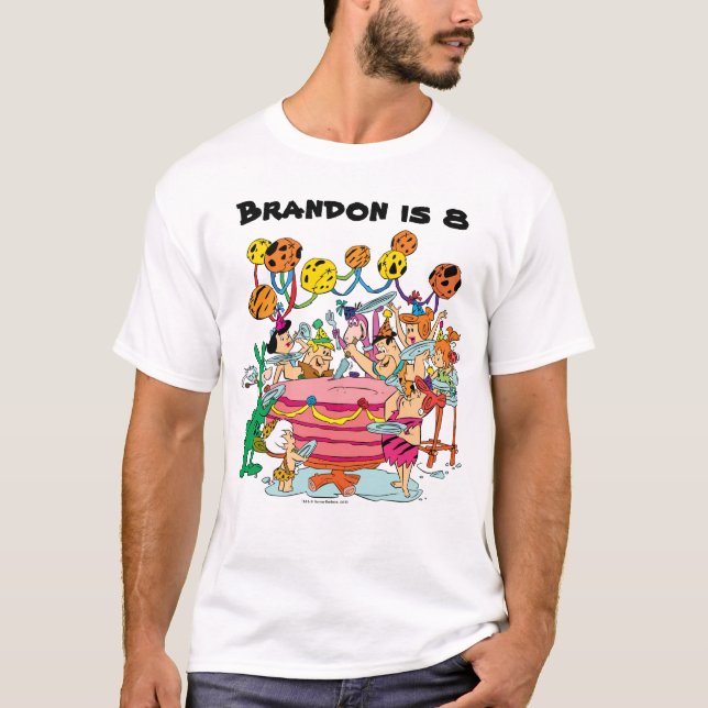 Camiseta Los Picapiedra | Fiesta de cumpleaños (Anverso)