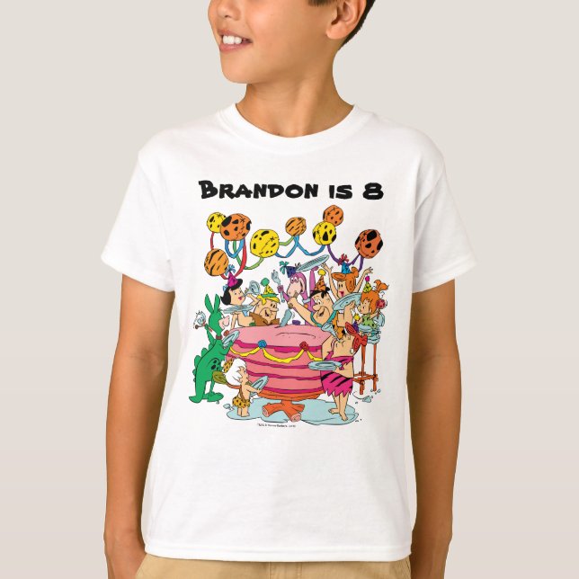 Camiseta Los Picapiedra | Fiesta de cumpleaños (Anverso)