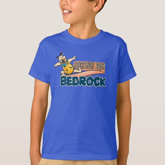 Camiseta Los Picapiedra | Fred - Saludos desde Bedrock (Anverso)