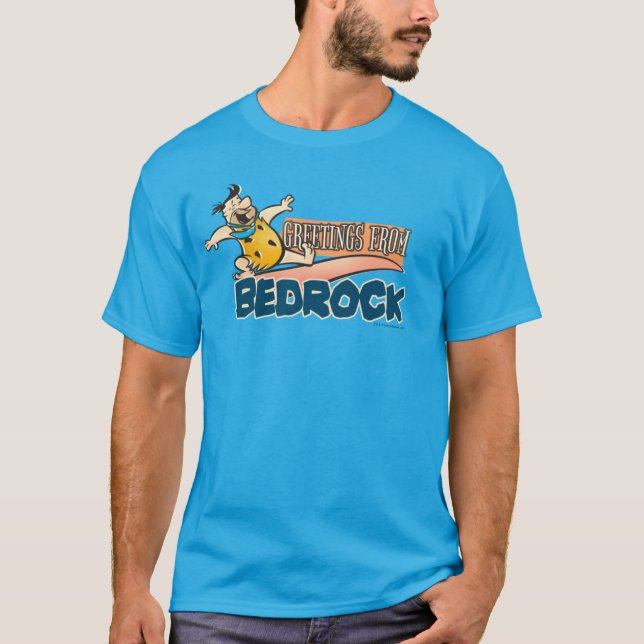 Camiseta Los Picapiedra | Fred - Saludos desde Bedrock (Anverso)