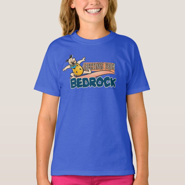Camiseta Los Picapiedra | Fred - Saludos desde Bedrock (Anverso)