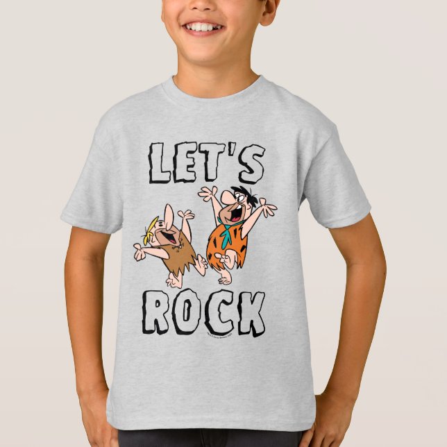 Camiseta Los Picapiedra | Fred y Barney - Vamos a rock (Anverso)