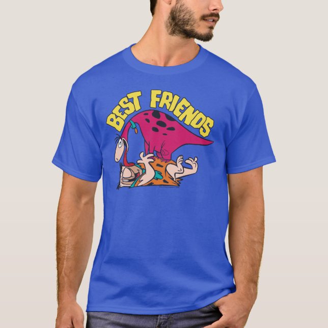 Camiseta Los Picapiedra | Fred y Dino - Los mejores amigos (Anverso)
