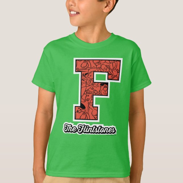 Camiseta Los Picapiedra | Monograma estilo colegiado (Anverso)