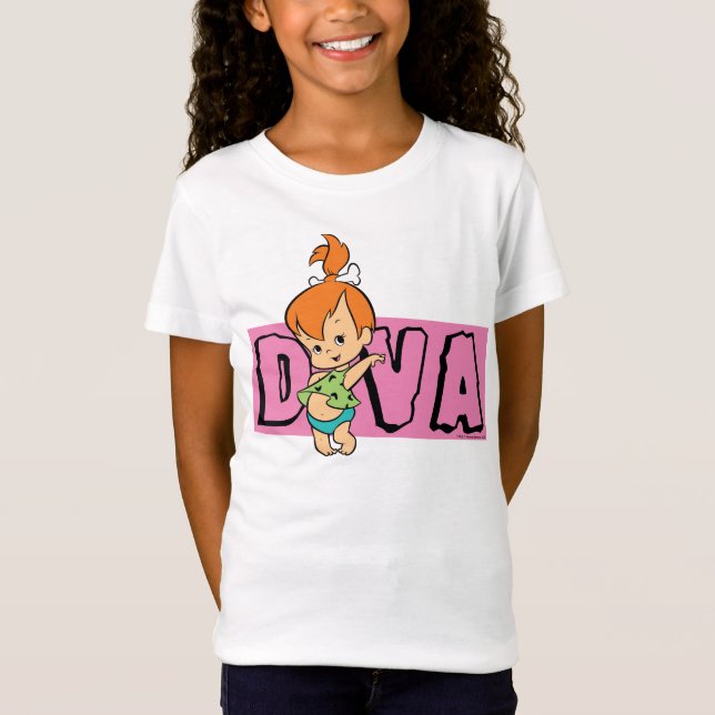 Camiseta Los Picapiedra | Pebbles - Pequeña Diva (Anverso)