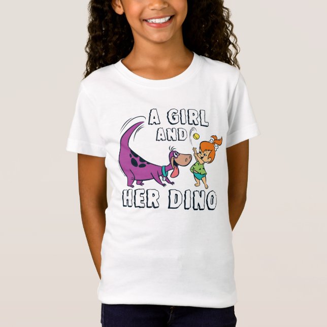 Camiseta Los Picapiedra | Pelota de canicas y dino (Anverso)