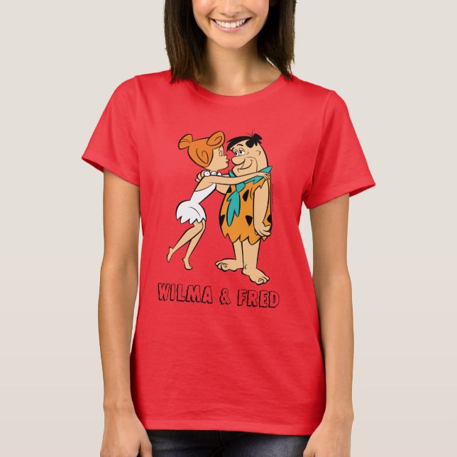 Camiseta Los Picapiedra | Wilma Kissing Fred (Anverso)