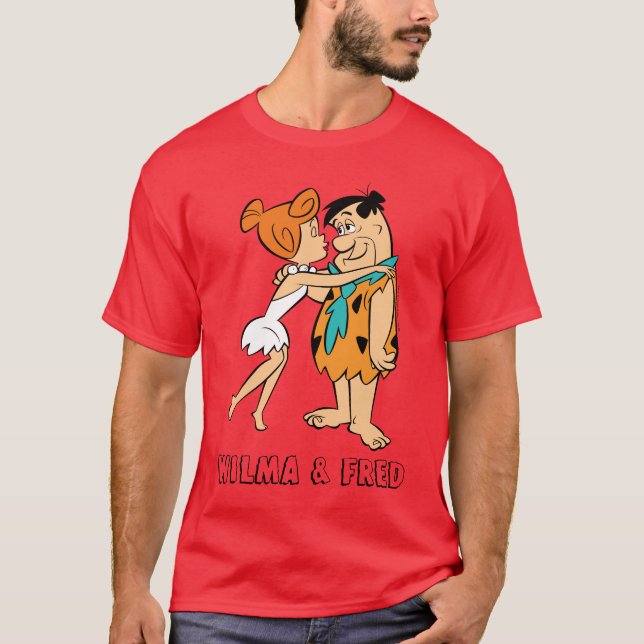 Camiseta Los Picapiedra | Wilma Kissing Fred (Anverso)