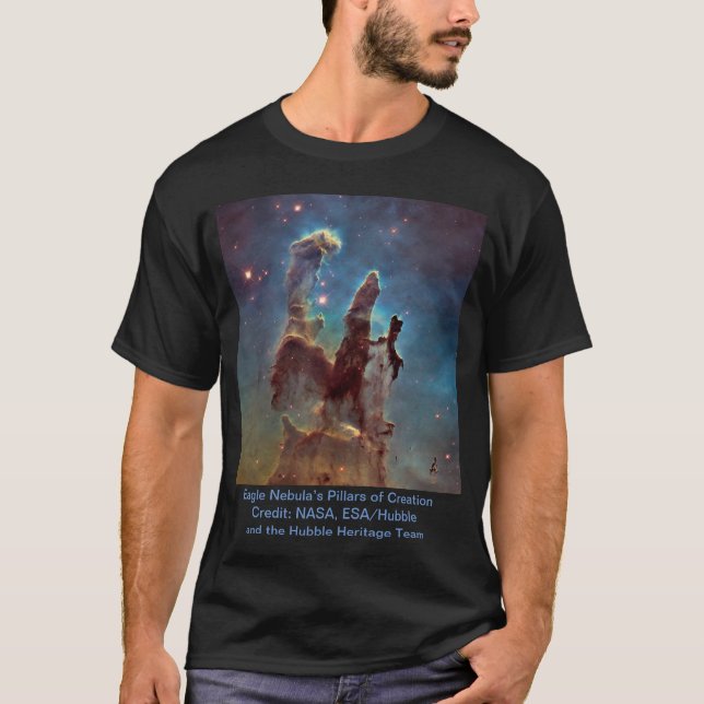 Camiseta Los pilares de la nebulosa de Eagle de la creación (Anverso)