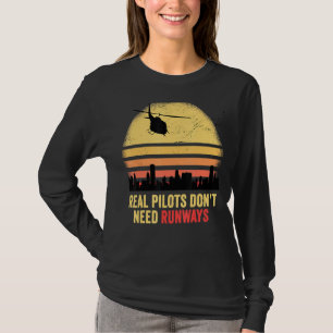 Camiseta Los pilotos reales no necesitan correr Vintage Sun