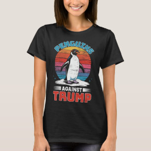 Camiseta Los pingüinos contra el pingüino Trump se alzan co