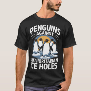 Camiseta Los pingüinos contrarios a Trump resisten a los au