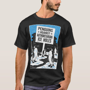 Camiseta Los pingüinos contrarios a Trump resisten a los au